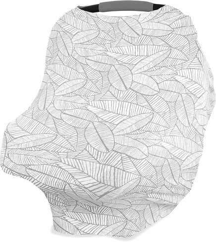 aden + anais Comfort Knit 6-in-1 Super Soft Cotton with Spandex Multi-Use Cover for Car Seat, Nursing, Cart, Baby Swing, High Chair, Infinity Scarf, Zebra Plant in Saudi Arabia