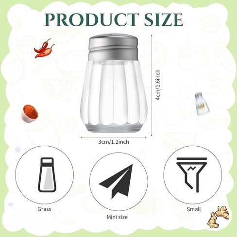 100 Pack Mini Salt and Pepper Shakers Bulk Glass Salt and Pepper Holders Small Clear Parmesan Cheese Shaker Spice Shaker Tiny Retro Style Dispensers with 10 Plastic Mini Funnels 100 Tags 100 Ropes in Saudi Arabia