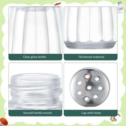 100 Pack Mini Salt and Pepper Shakers Bulk Glass Salt and Pepper Holders Small Clear Parmesan Cheese Shaker Spice Shaker Tiny Retro Style Dispensers with 10 Plastic Mini Funnels 100 Tags 100 Ropes in Saudi Arabia