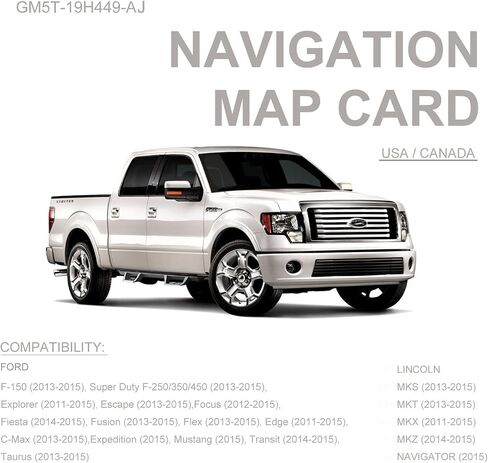 إصدار جديد 2024 للملاحة ونظام تحديد المواقع (GPS) خريطة مثبتة مسبقًا تناسب بطاقة Ford Lincoln Navigation SD GM5T-19H449-AJ in Saudi Arabia