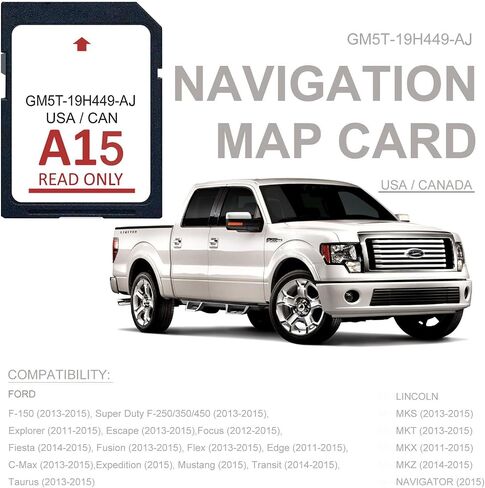 إصدار جديد 2024 للملاحة ونظام تحديد المواقع (GPS) خريطة مثبتة مسبقًا تناسب بطاقة Ford Lincoln Navigation SD GM5T-19H449-AJ in Saudi Arabia