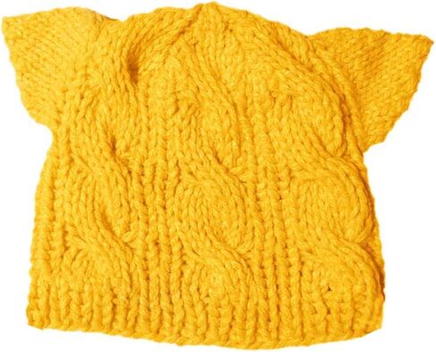 BIBITIME Knitted Dog Ears Hat Women March Pussycat Crochet Beanie Handmade Warm Cap in Saudi Arabia
