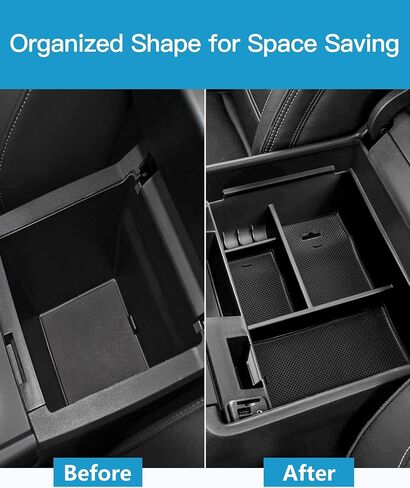 Center Console Armrest Organizer Tray fits 09-14 for Ford For F-150 Lid Armrest Organizer Black in Saudi Arabia