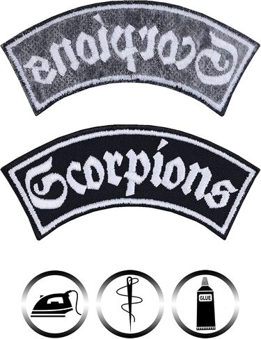 Scorpions Sew on Patch - Rock Band Iron on Patches Punk Patches for Rockers, Heavy Metal Fans, Punk Fans, Bikers | Popular Applique for Rock and Roll Costume and Clothing - 3.54x1.57 in in Saudi Arabia