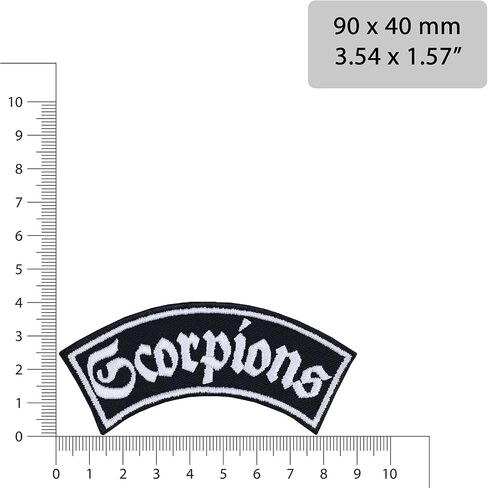 Scorpions Sew on Patch - Rock Band Iron on Patches Punk Patches for Rockers, Heavy Metal Fans, Punk Fans, Bikers | Popular Applique for Rock and Roll Costume and Clothing - 3.54x1.57 in in Saudi Arabia