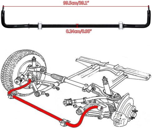 طقم وصلة نهاية قضيب خلفي 24 مم متوافق مع 92-00 Honda Civic 94-01 Acura Integra DC2 in Kuwait