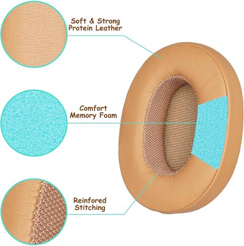 وسائد أذن بديلة من Aurivor لسماعات Skullcandy Crusher Wireless/ANC/Evo/360، Hesh 3/ANC/Evo، سماعات فوق الأذن بخاصية إلغاء الضوضاء (أسود) in Kuwait