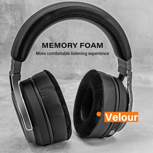 وسائد أذن متوافقة مع سماعة الألعاب Virtuoso RGB Wireless SE - أغطية أذن من إسفنج الذاكرة - وسائد أذن هجينة (PU/Velour) I أسود in Saudi Arabia