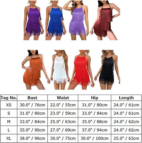 IBTOM CASTLE Women Sexy Fringe Dress Jumpsuit Backless Boho Tassel Tiered Halter Playsuit Night Club Cocktail Bodycon Romper in Saudi Arabia