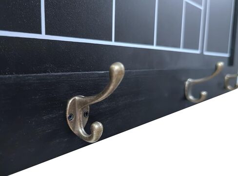 تقويم سبورة شهري كبير للجدار مع خطافات | 24 بوصة × 30 بوصة | أبيض | إطار خشبي ريفي | تقويم سبورة الطباشير للجدار الكبير | يتضمن قلم التحديد والحامل | سبورة تقويم شهرية للحائط in Kuwait