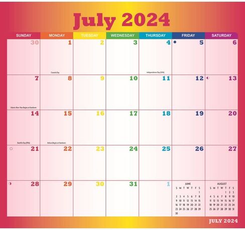 حبر التقويم، تقويم حائط قوس قزح جامبو ماجيك 2024 in Kuwait