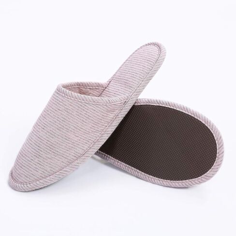 SUSYBAO Spa Slippers portable Knitted Cotton Travel Slippers Foldable House Shoes Non-Slip Closed Toe Slippers with Storage Pouch Machine Washable Slippers for Home Hotel Guest Airplane, Free Size in Saudi Arabia
