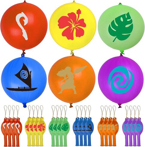 24 قطعة من بالونات موانا المثقوبة لحفلات أعياد الميلاد من موانا، بالونات ترتد لمستلزمات حفلات أعياد الميلاد من موانا in Kuwait