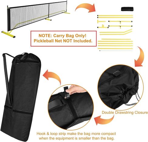 Cosmos Pickleball Net Storage Bag Pickle Ball Equipment Carry Bag Badminton Net Case Boundary Line Carrying Bag for Game Equipment Accessories Storage in Driveway Backyard (Mesh Net NOT Included) in Saudi Arabia