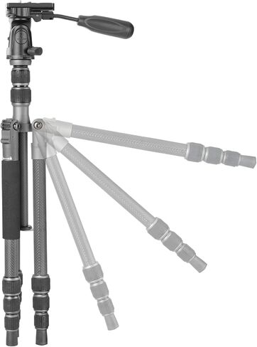 Vanguard VEO3GO204CP Ultra Compact and Lightweight Packable Carbon Fiber Tripod with VEO 2 PH-25 2-Way Panhead in Saudi Arabia