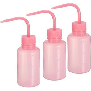 PATIKIL 500ml Wash Bottle, 3pcs Plastic Squeeze Bottle Narrow Mouth Bottle Watering Tools for Lab Cleaning Washing Irrigation Liquid Storage, Clear