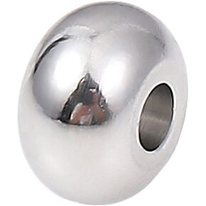 Stainless Steel Spacer Beads 10x5mm Rondelle Loose Charm Caps Beads for DIY Jewelry Making 20pcs with 7mm Hole