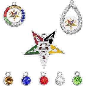 8PCS OES Sorority Jewelry Charms Order of The Eastern Star Sorority Gift OES Paraphernalia Gift for Jewelry Making DIY