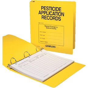 Gemplers GR20 Pesticide Application Records Binder – Tough and Durable Hard Plastic Record Storage 3-Ring Binder for Application of Pesticides