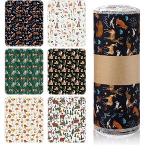 Redbaker 30 Pcs Reusable Paper Towel Paperless Towel with Cardboard Roll Reusable Cloth Paper Towel for Kitchen Washable Napkins Fit on All Holder Towel Roll Home Household Clean (Solid,10 x 10 in)