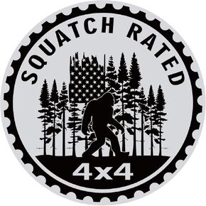 Bigfoot Badge Rated Car Emblem, Squatch 4 x 4 Metal Automotive Badge 3D Metal Car Badges Emblems Round Emblem Decals Car Badge Decals Stickers Compatible with Jeep Wrangler Vehicles Trucks SUV