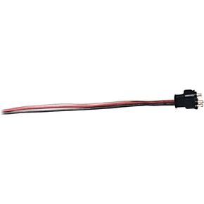 Peterson Manufacturing 431-491 Plug 3-Wire Straight 10.5" Leads Stripped & Ring, Black