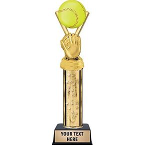 Crown Awards Softball Trophies, Softball Coach Trophy Engraved with Personalized Text, Gold Stars Softball Trophy Prime