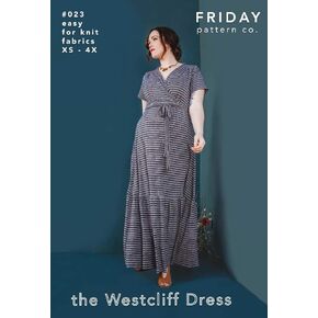 Friday Pattern Company Westcliff Dress Pattern, Navy in Saudi Arabia