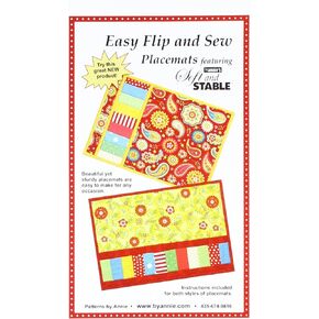 By Annie Easy Flip and Sew Placemats Pattern