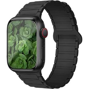 Magnet Watch Bands Compatible with Apple Watch Bands for Women 38mm 40mm 41mm 42mm 44mm 45mm 49mm Silicone Magnetic Watch Band for iWatch Series 9 8 7 6 5 4 3 2 1 SE Ultra 2 Ultra