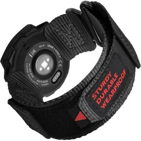 أحزمة ساعة Olytop التكتيكية الوعرة لـ Garmin Instinct/Instinct 2 Solar، 22 مم حزام بديل رياضي من النايلون مع تصميم حلقة منسوجة لـ Garmin Instinct 2 التكتيكية/الرياضات الإلكترونية/المد والجزر