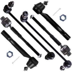 SCITOO 6pcs Front Suspension Kit Inner Outer Tie Rod Ends Sway Bar Links Fit For 2008-2013 For Nissan Rogue 2014-2015 For Nissan Rogue Select