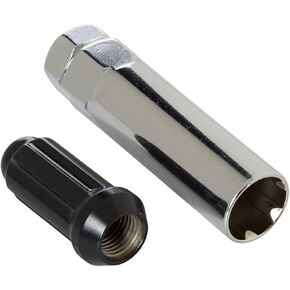West Coast Wheel Accessories 14X1.5 Bulge Acorn Spline Lug Nuts 1.9" 8 Lug Install Kit Black