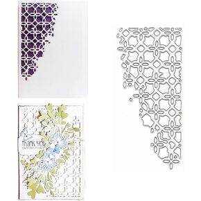 Lace Corner Frame Metal Die Cuts,Lace Flower Background Cutting Dies Cut Stencils for DIY Scrapbooking Photo Decorative Embossing Paper Dies for Scrapbooking Card Making