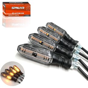 Universal 4PCS 12 leds Motorcycle signal light Water Flowing Indicator Arrow Blinker Lamps Compatible with Kawasaki Honda Yamaha Suzuki