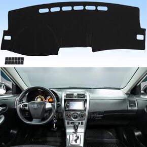 Dashboard Cover Flannel Dash Mat Custom Compatible with 2009 2010 2011 2012 2013 Toyota Corolla, Anti-Glare, Anti-Reflection, No Peculiar Smell