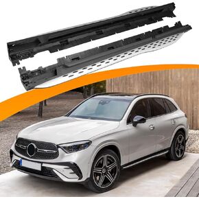 لوحات تشغيل Snailfly مناسبة لخطوات جانبية 2023 2024 Mercedes Benz GLC 300 & 2024 GLC كوبيه، سعة تحميل 600 رطل، بدون حفر in Kuwait