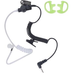 WODASEN 1 Pin 3.5mm Listen Only Earpiece Short Wire Acoustic Tube Walkie Talkie Ear Piece Single Ear Listen Receiver Two Way Radio Surveillance Headset for Speaker Mic Audio Jack Law Enforcement Kit in Kuwait