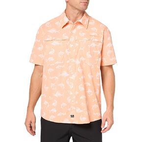 Salt Life Men's Fish N' Bones Woven Short Sleeve Performance Tee