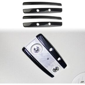 crosselec Carbon Fiber Roof Reading Light Lamp Cover Trim Kit for Dodge Durango 2010-2020