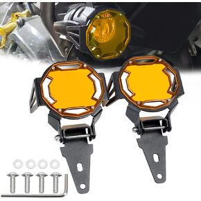 Motorcycle Light Cover Compatible with R1200GS Adventure F800GS Adventure R1250GS Fog Lamp Cover Protector for Motorcycle Orange- Pack of 2