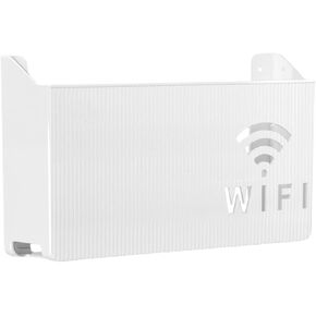 WiFi Router Storage Box,Creative Multi-Function Router Storage Box,No Punching Wall Hanging Router Hider Box for Home Office Use