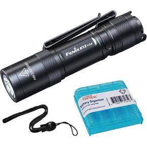 Fenix E12 V3.0 EDC Flashlight Penlight, 200 Lumen 1xAA Battery Designed for Everyday Carry with Lumentac Battery Organizer