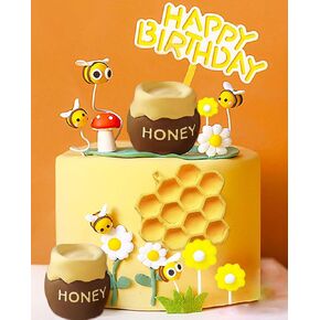 تزيين الكيك من JeVenis Bumble Bee لتزيين الكيك من Bumble Bee لتزيين الكيك من الأم إلى النحلة في يوم تزيين الكيك، متعة للنحلة، قطعة علوية للكعكة من Bumble Bee للحفلات المفضلة