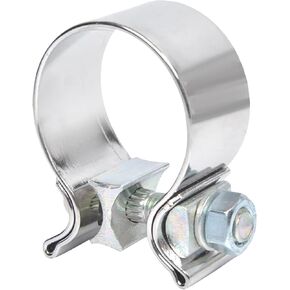 Exhaust Clamp,2.5" Stainless Steel Exhaust Clamp,Car Accessories Narrow Band Muffler Clamp,Exhaust Pipe Clamp Butt Joint Narrow Band Exhaust Seal Clam,Use for Exhaust System(2.5 Inch)