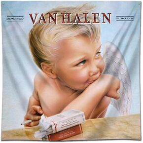 Arbinger Van Halen 1984 نسيج العلم 4 * 4ft ملصق راية الألبوم غطاء الفن مغني الراب الجدار الشنق غرفة نوم زخرفة خلفية in Kuwait