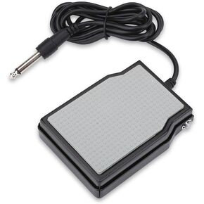 Keyboard Sustain Pedal, Steel + Silicone Sustain Pedal Digital Piano Instrument Accessory(White)