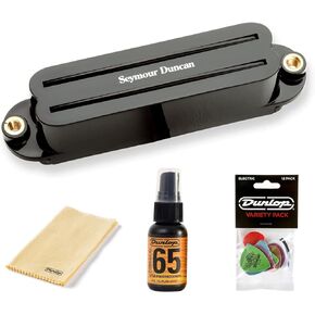 Briskdrop Seymour Duncan SCR-1n Cool Rails Strat Neck Pickup - Bundled with Dunlop Pick Pack and Dunlop Polishing Kit