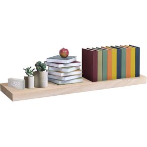 أرفف عائمة، رف حائط، خشب طبيعي صلب غير مكتمل للاستخدام بنفسك، طويل جدًا 35.5 بوصة، عبوة واحدة in Kuwait