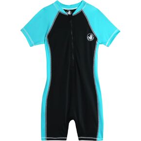 Body Glove Boys and Girls Short Sleeve One Piece Rash Guard Swimsuit Water Sport UPF 50+ Sun Protection Bathing Suits (2T-12)